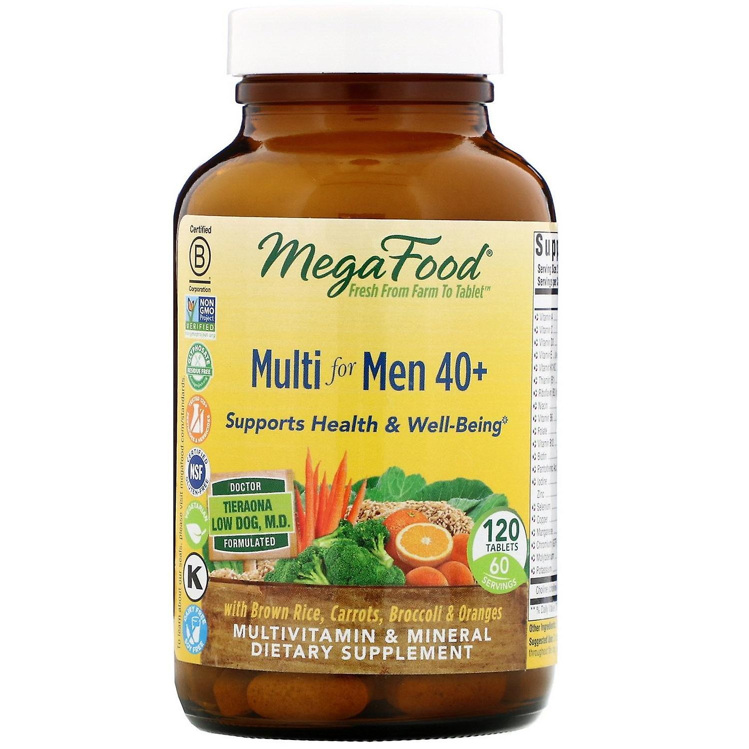 MegaFood, Multi for Men 40+, 120 Tablets