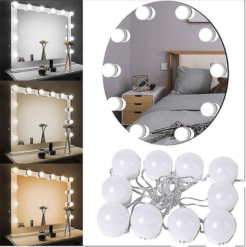 Joyy 70 X 55 Cmhollywood Vanity Mirror 3 Color Light 14 Dimmable Led Bulbs, Large Makeup Cosmetic Mirror