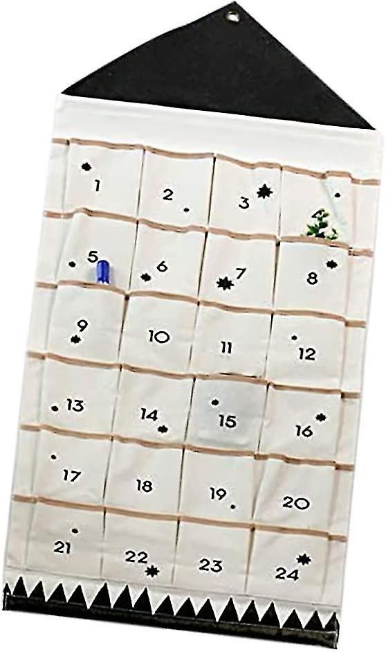 Tianzun Advent Hanging Calendar Christmas 2020 Countdown Cloth With 24 Pockets For Xmas Decorations Garden Decorations