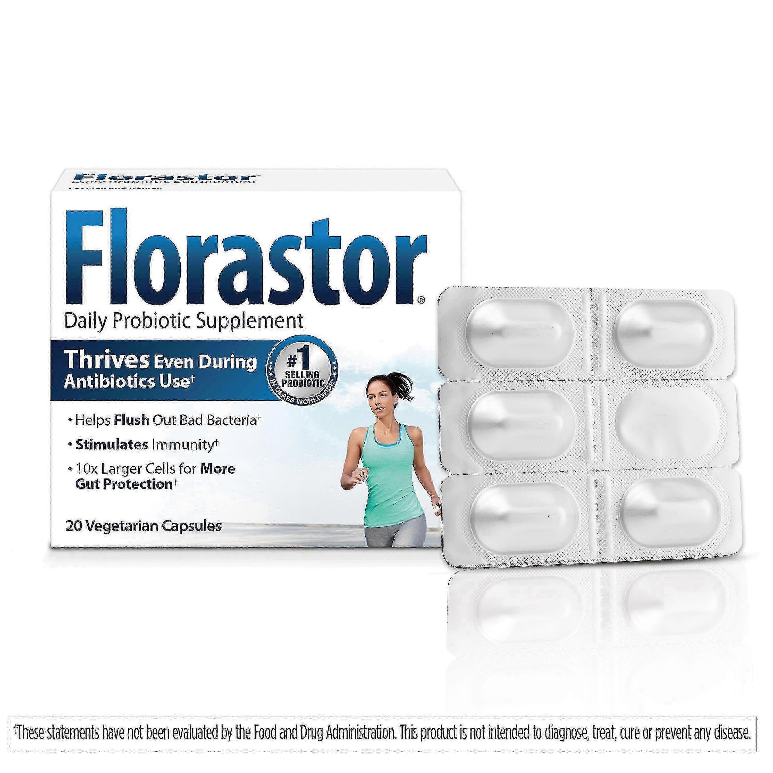 Florastor daily probiotic supplement, 250 mg, capsules, 20 ea