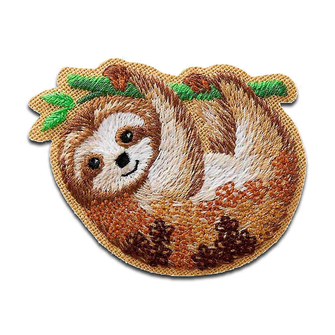 Mono-Quick Sloth Animal - Patch, Iron-on patch, Iron on, Size: 5.5 x 4.2 cm