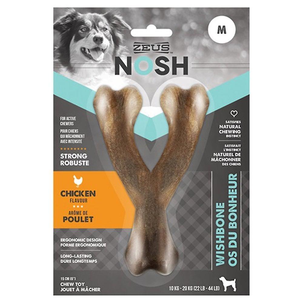 Zeus NOSH Strong Chicken Flavour Wishbone Chew Toy - Medium