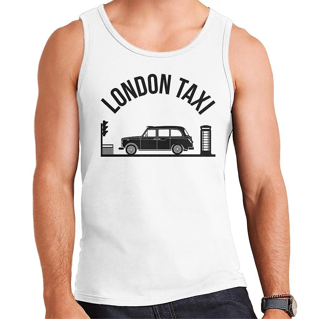 London Taxi Company TX4 At Traffic Lights Men's Vest White Small