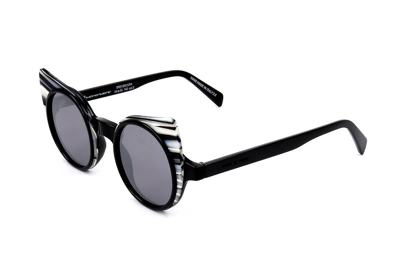 Sunglasses Italia Independent I-I 0007 G09.STM CRYSTAL GLOSSY/GRANITO 46/24/140 UNISEX Black 46 mm