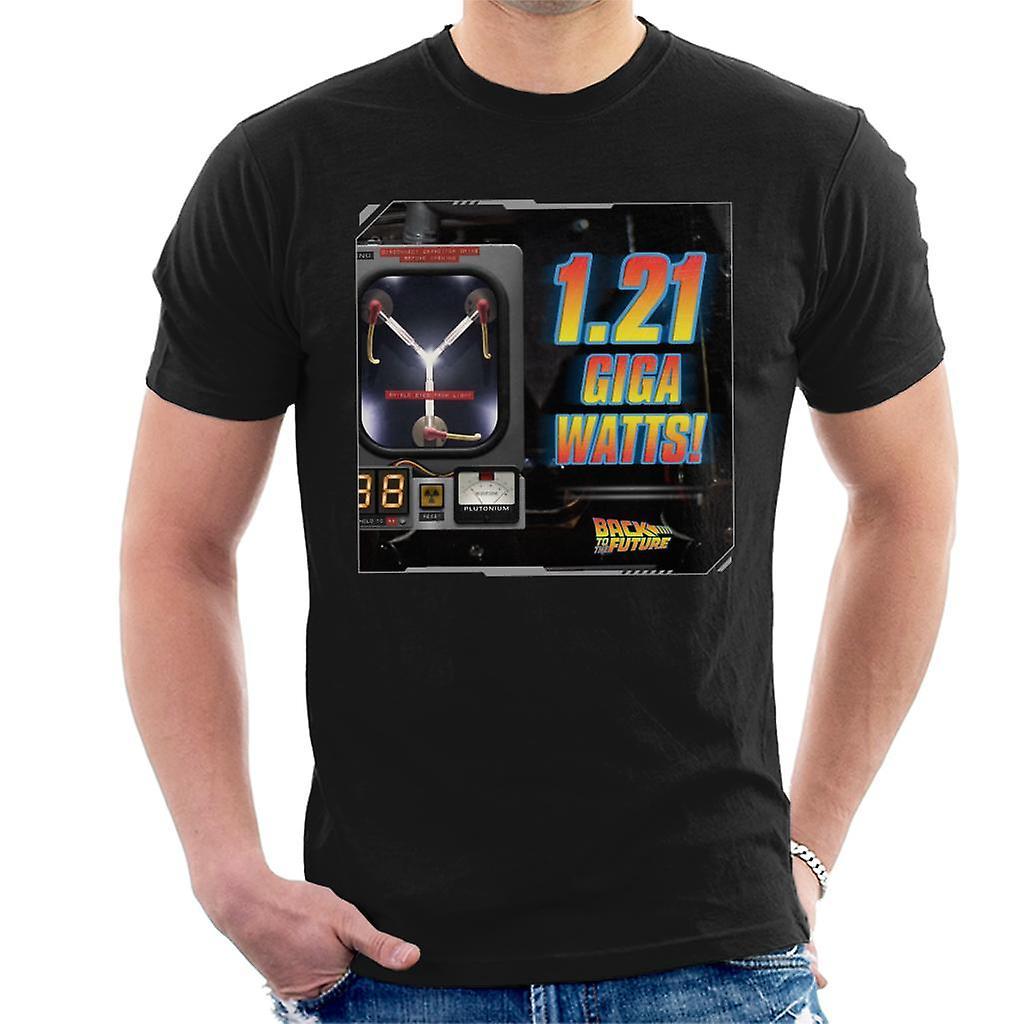 Back to the Future 121 Gigawatts Men's T-Shirt Black X-Large