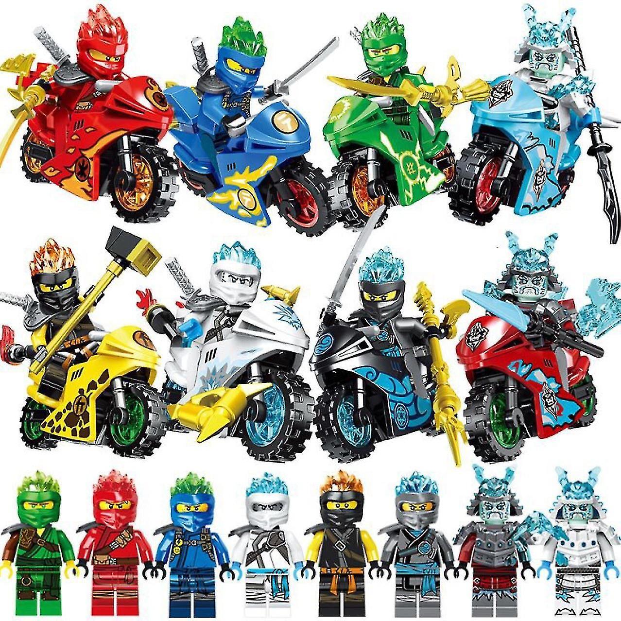 Xstcv Phantom Ninja Motorcycle Building Block Minifigure 8pcs Building Block Toy