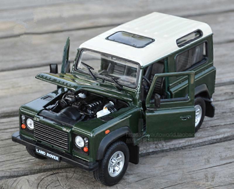 Toy Cars 1/24 Land Rover Defender Alloy Off-Road Vehicles Model Diecasts Metal Toy Car Model Simulation Collection Childrens Gifts B green