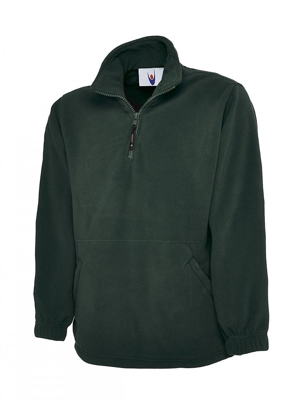 Women's Uneek Premium 1/4 Zip Unisex Micro Fleece Jacket UC602 Bottle Green L