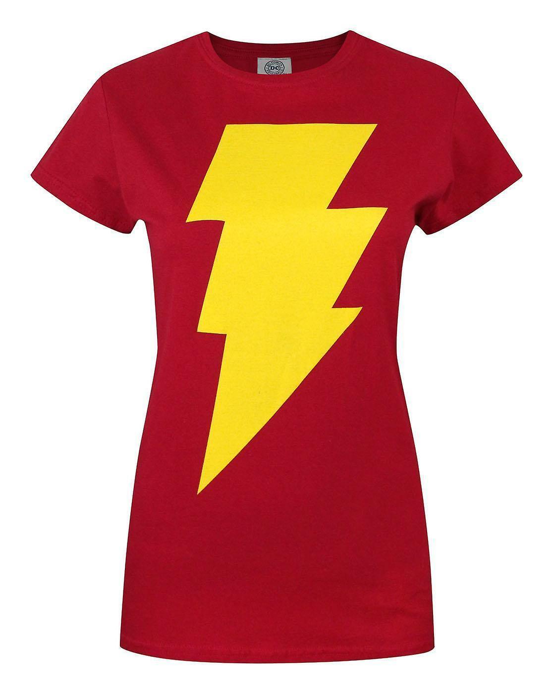 DC Comics Womens Short Sleeved T-Shirt Red Shazam Logo XX-Large