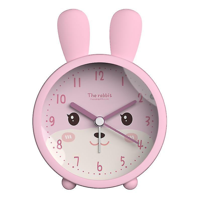 Jnnjv Children's Alarm Clock For Girls Without Ticking,rabbit Children's Alarm Clock Silent Alarm Clock