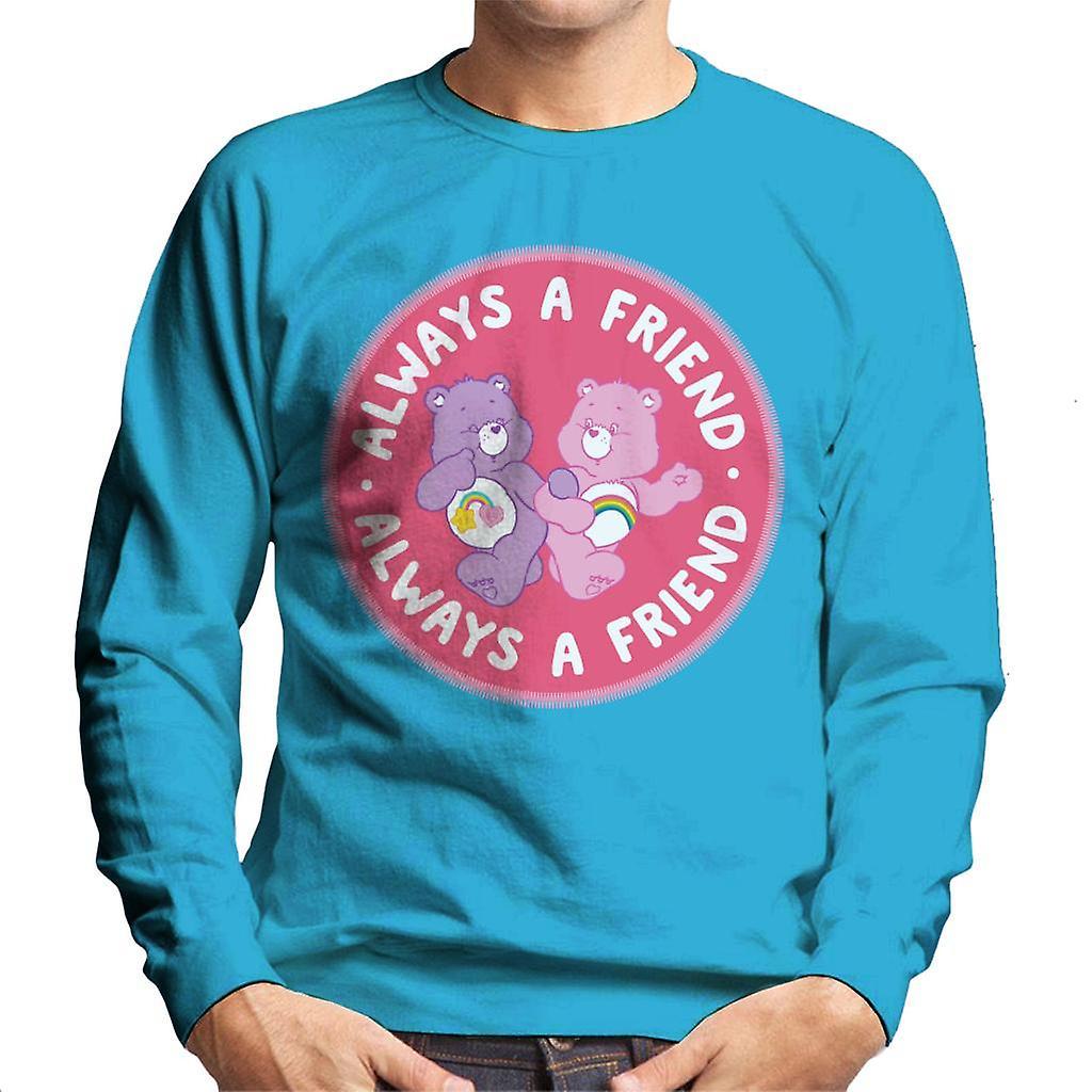 Care Bears Cheer Bear And Best Friend Bear Always A Friend Men's Sweatshirt Sapphire Large