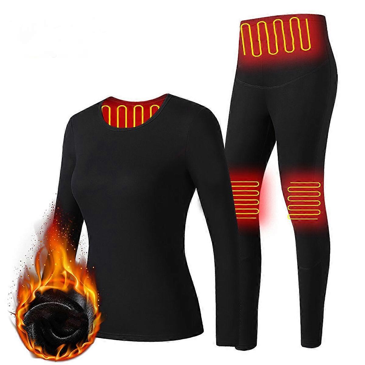 Xinanduo Men Women Electric Heated Underwear Suit Thermal Elastic Heating Pants Winter 3XL Male