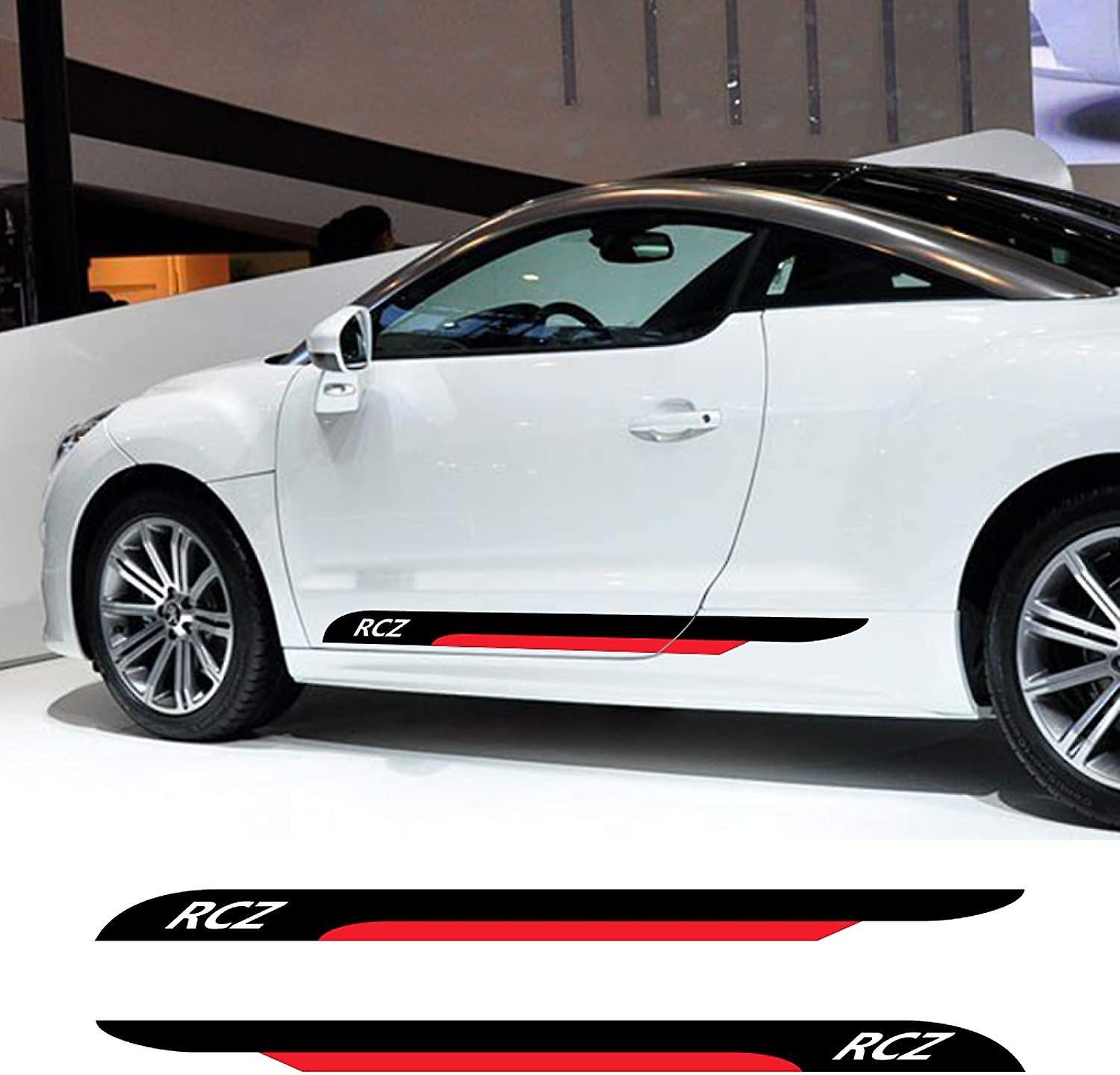 Piao 2 Pieces Car Door Side Skirt Stripes Stickers For Peugeot Rcz Auto Diy Vinyl Film Decals Automobiles Styling Tuning Accessories