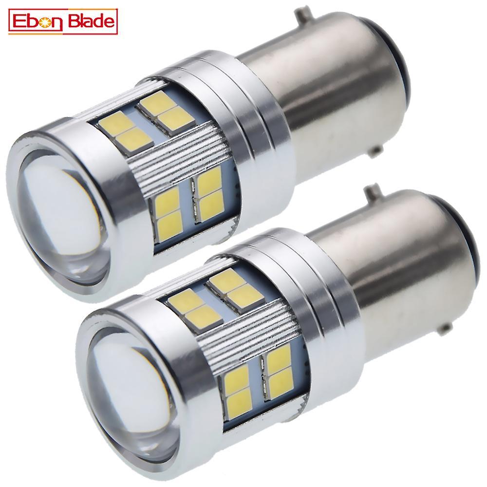 Lighting Pair Bax15d Led Bulb 2835 24smd White Light For Moto Motorcycle Bike Scooter Atv Utv Front Headlight Car Auto Tail Lamp 6v 12v 10V-30V DC