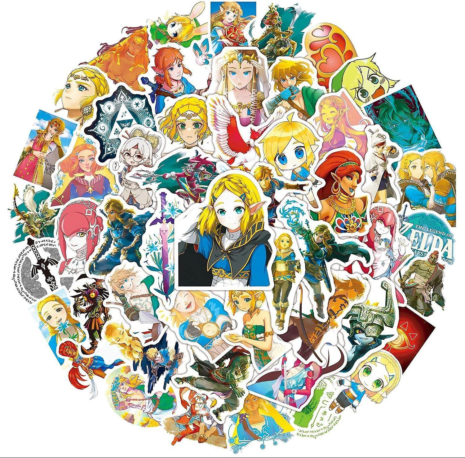 Ubiuo The Legend Of Zelda Tears Of The Kingdom Game Stickers,50pcs Vinyl Waterproof Stickers For Laptop,bumper,skateboard (tears Of The Kingdom)