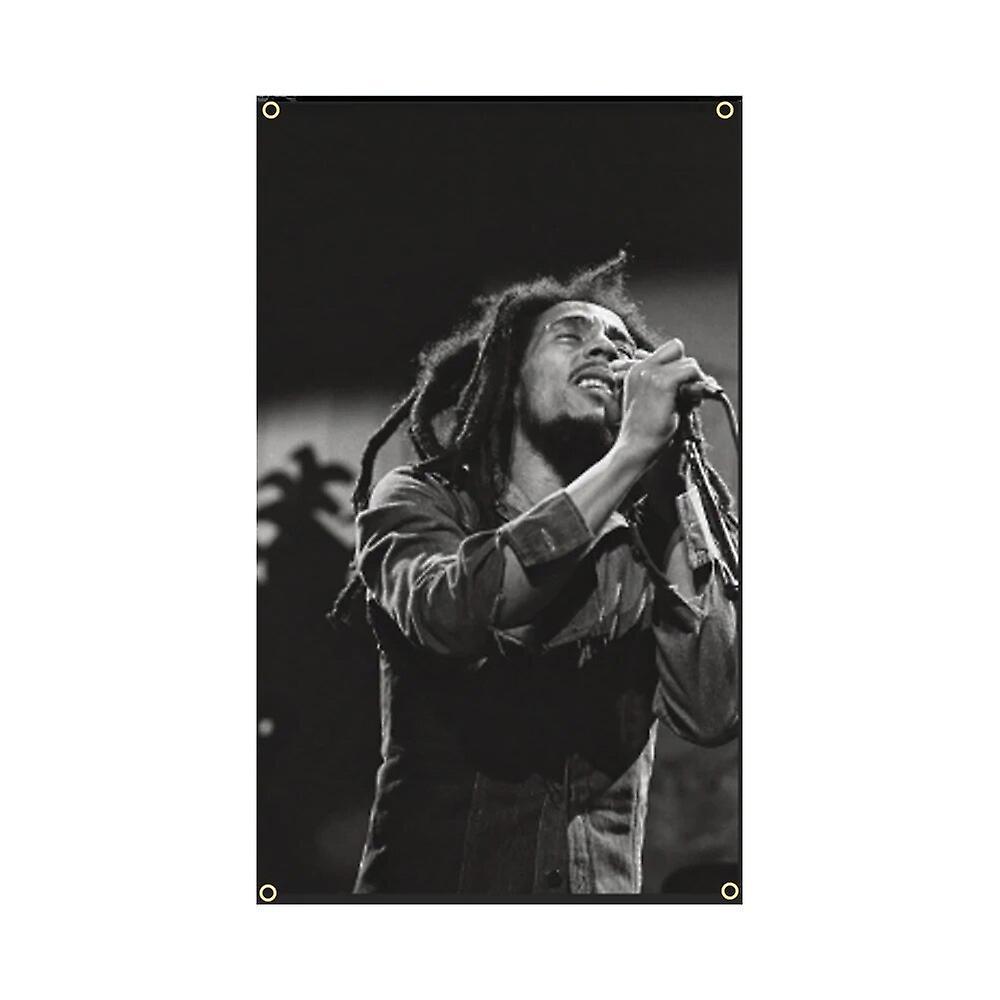 Scitoo 3x5fts 90x150cm Bob Marley Flag Banner Music Rock Band Reggae Jamaica 90 x 150cm