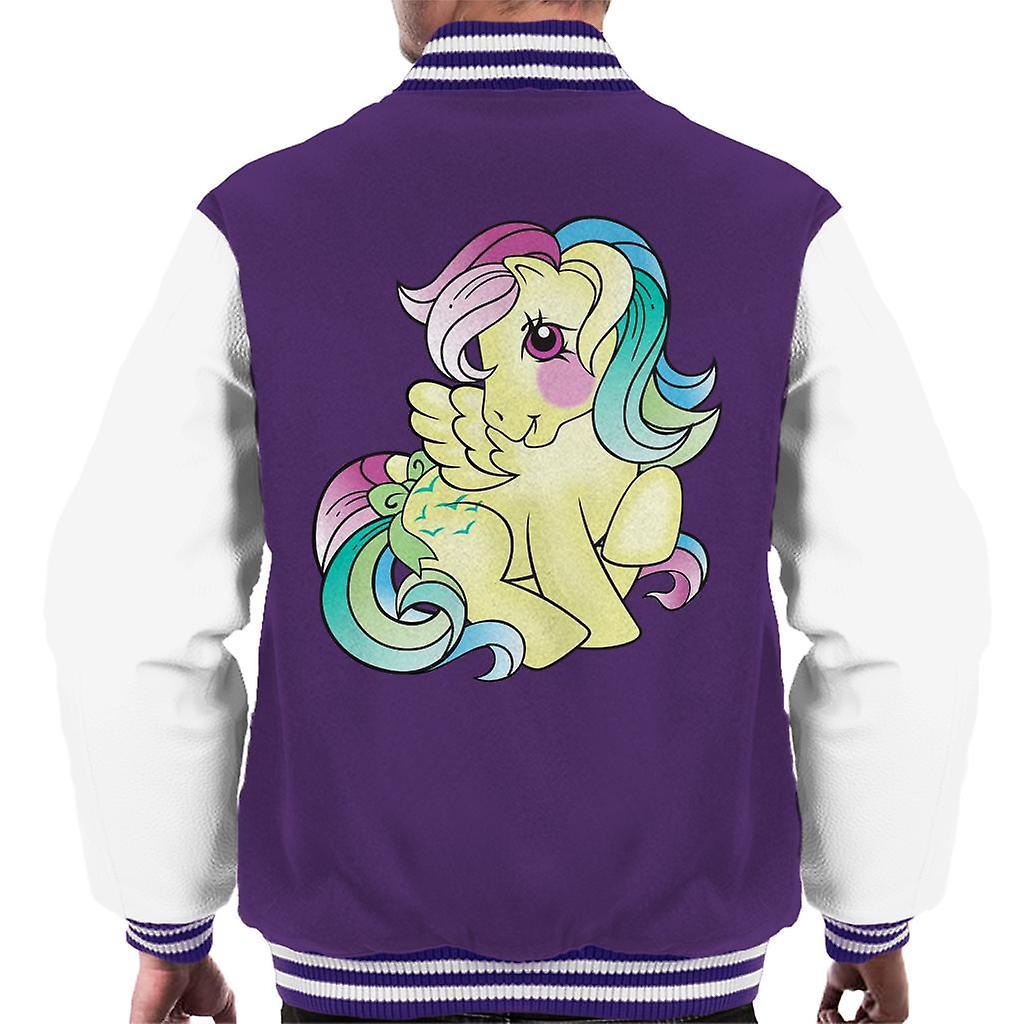 My Little Pony Skydancer Sitting Men's Varsity Jacket Purple/White X-Large