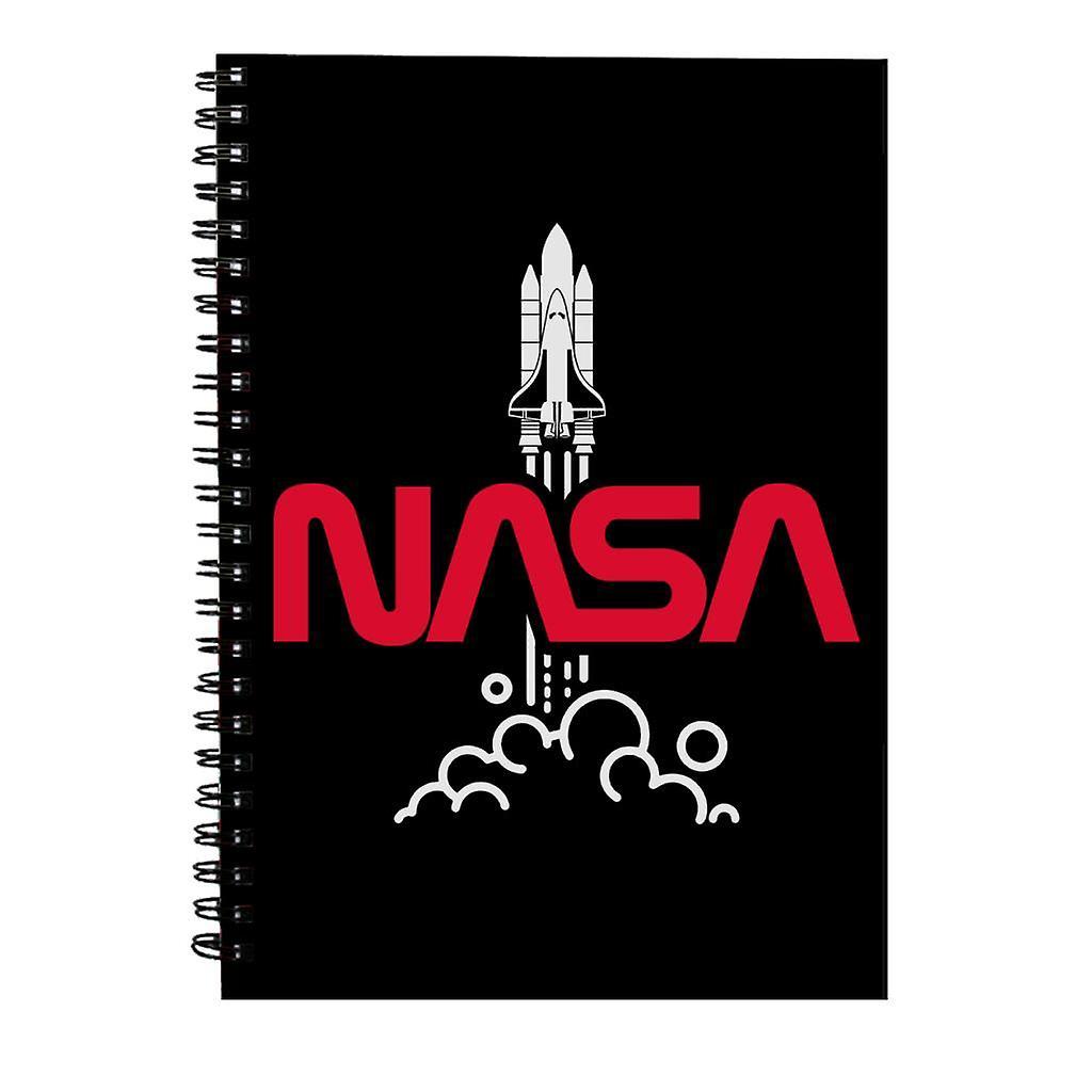 NASA Shuttle Launch Logo Spiral Notebook Black 15 x 21 cm