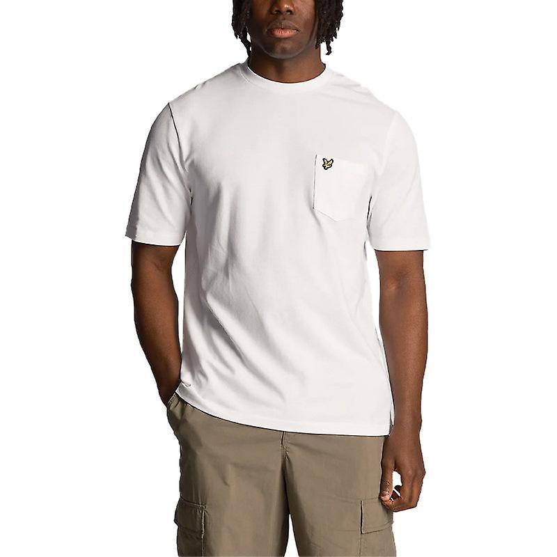 Lyle & Scott Mens Short Sleeve T Shirts Pocket Regular Fit White S