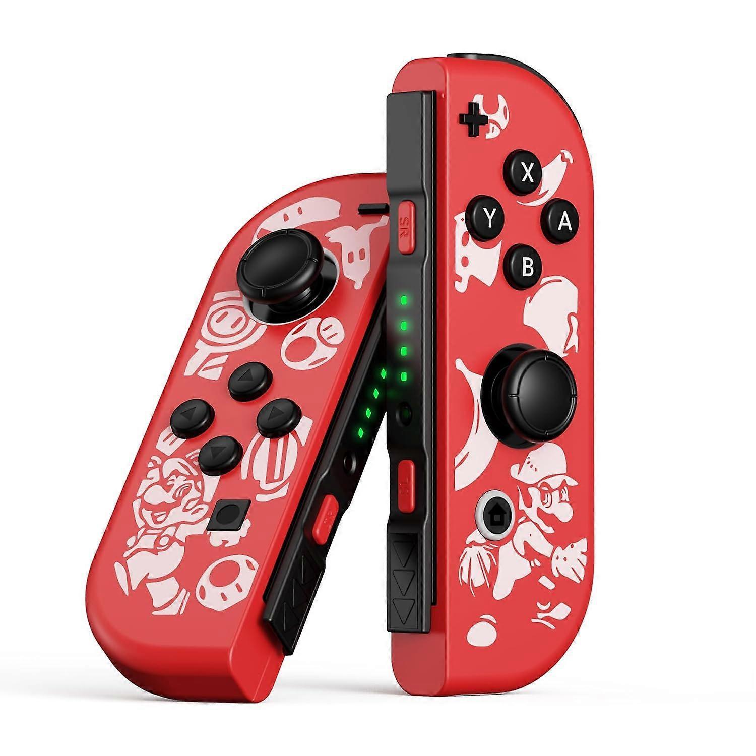 Heyone Controller for Nintendo Switch,L/R Controllers with Dual Vibration/Wake-up/Motion Control Cool Controller-Mario