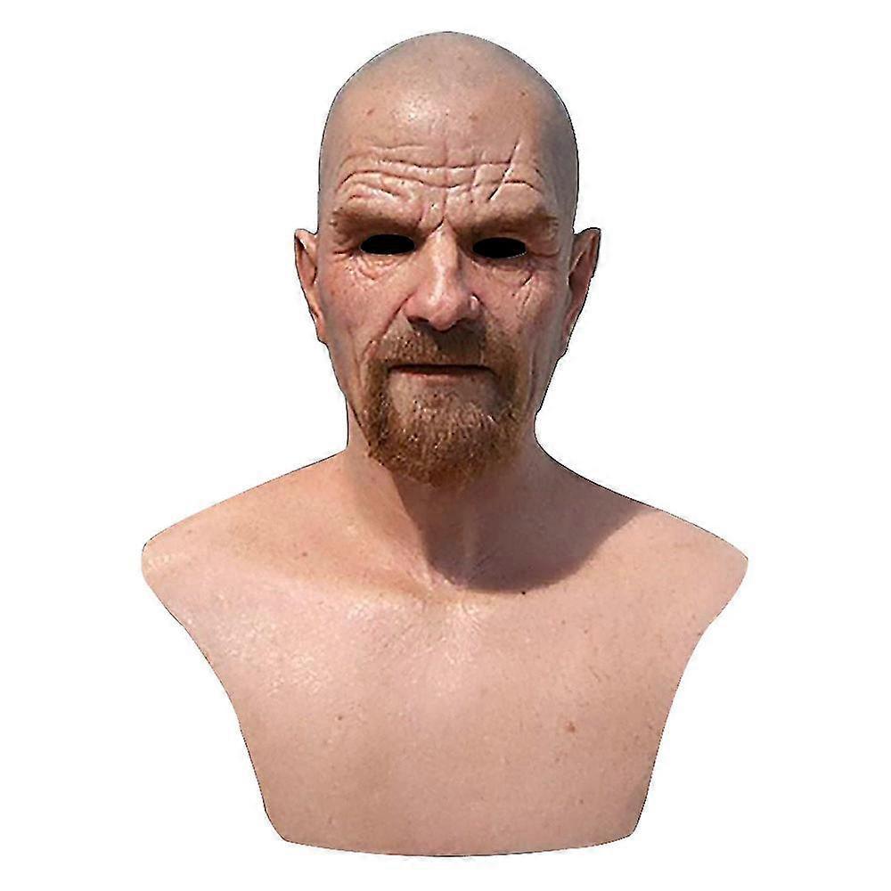 Unbrand Latex Man Face Cover Male Disguise Cosplay Halloween Party Prop D