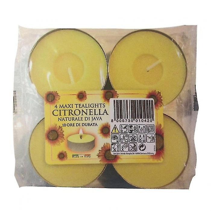 Price's Candles Prices Candles Citronella Maxi Tealights (Pack of 4) Yellow One Size