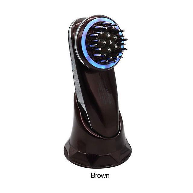 mickcara Scalp Applicator Comb Ems Electric Massage Head Hair Growth Regrowth Treatment Liquid Serum Oil Brush For Prevent Hair Loss Tool Brown