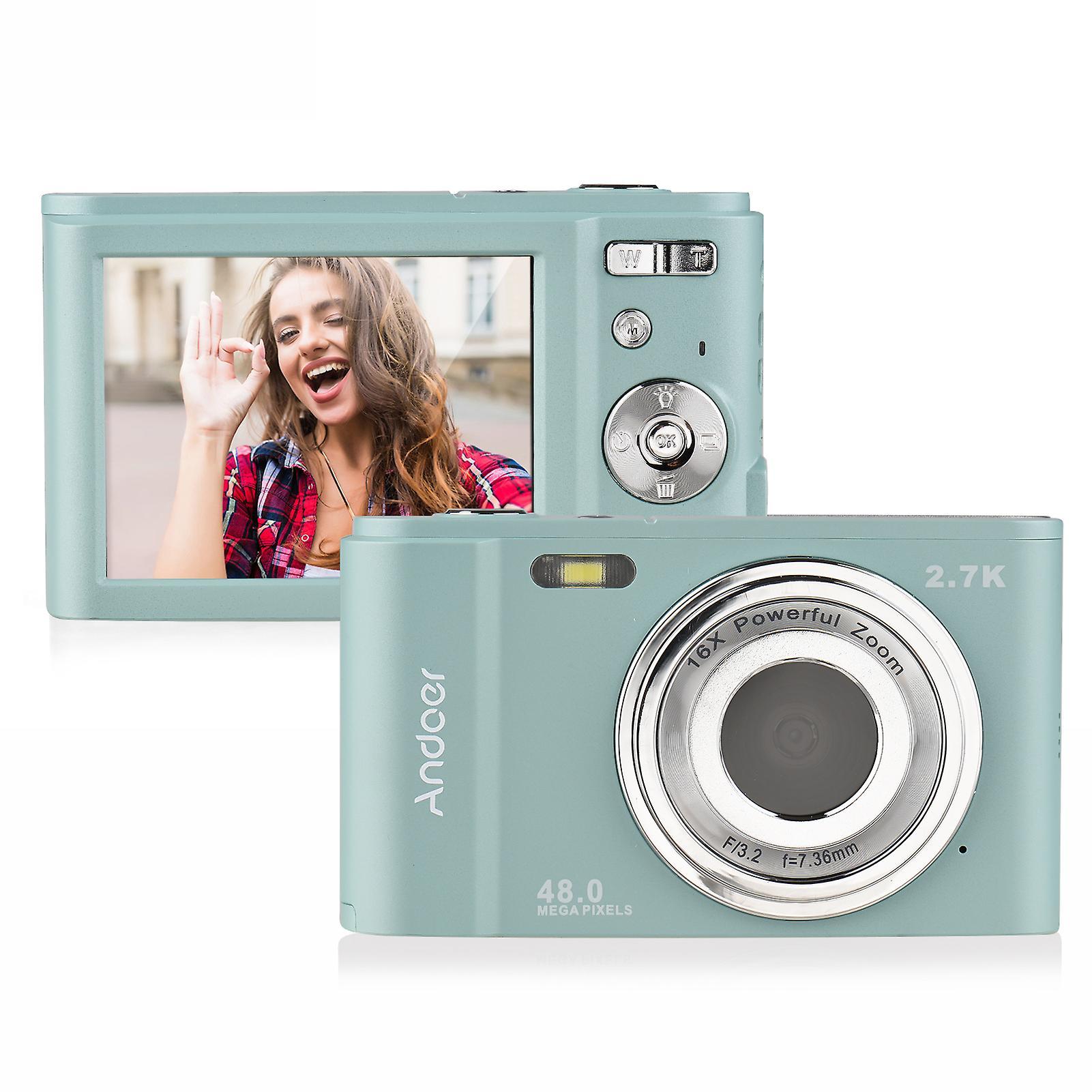 Andoer Portable Digital Camera 48MP 2.7K 2.88-inch IPS Screen 16X Zoom Auto Focus Self-Timer 128GB Extended Memory Face Detection Anti-shaking with...