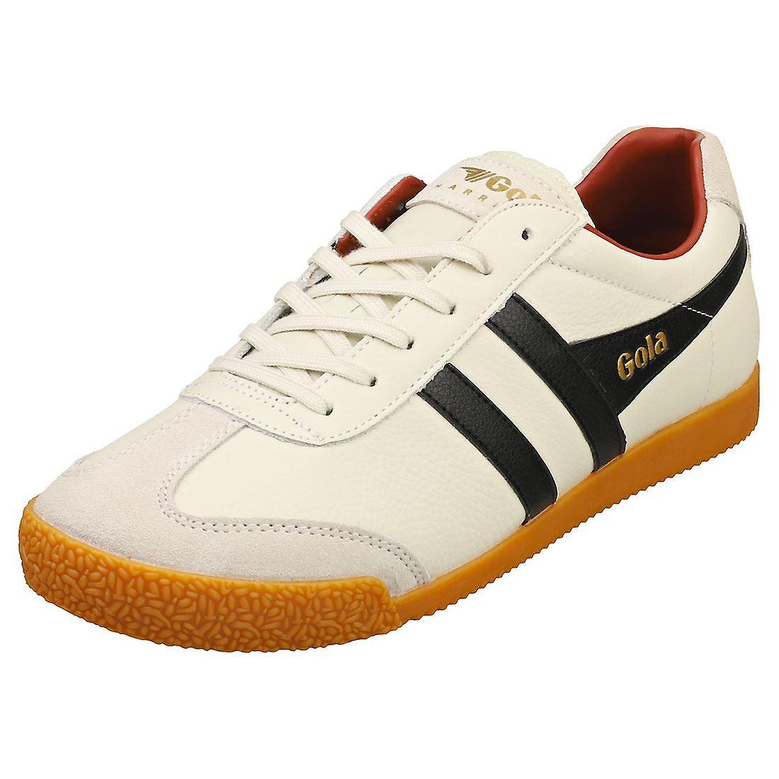 Gola Harrier Mens Classic Trainers in Off White Black 46 EU