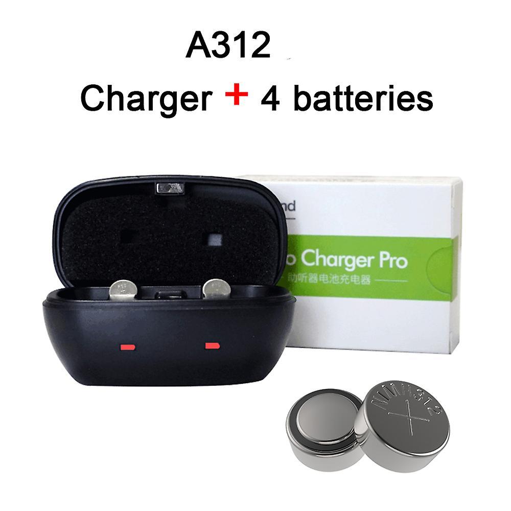 Arysiedder Rechargeable A312 Battery For Hearing Aid Batteries 312 312a A312 Pr41 Charger Kit For Hearing Aids Sound Amplifier Headphones chager w ...