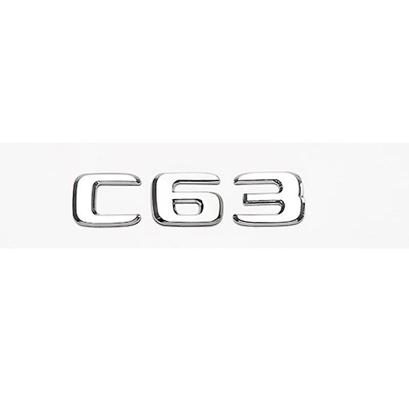 Hikig 3d Abs Chrome Black C 63 Logo C63 Letters Car Trunk Lettering For Mercedes Benz C63 Amg W205 W204 Emblem Sticker Accessories