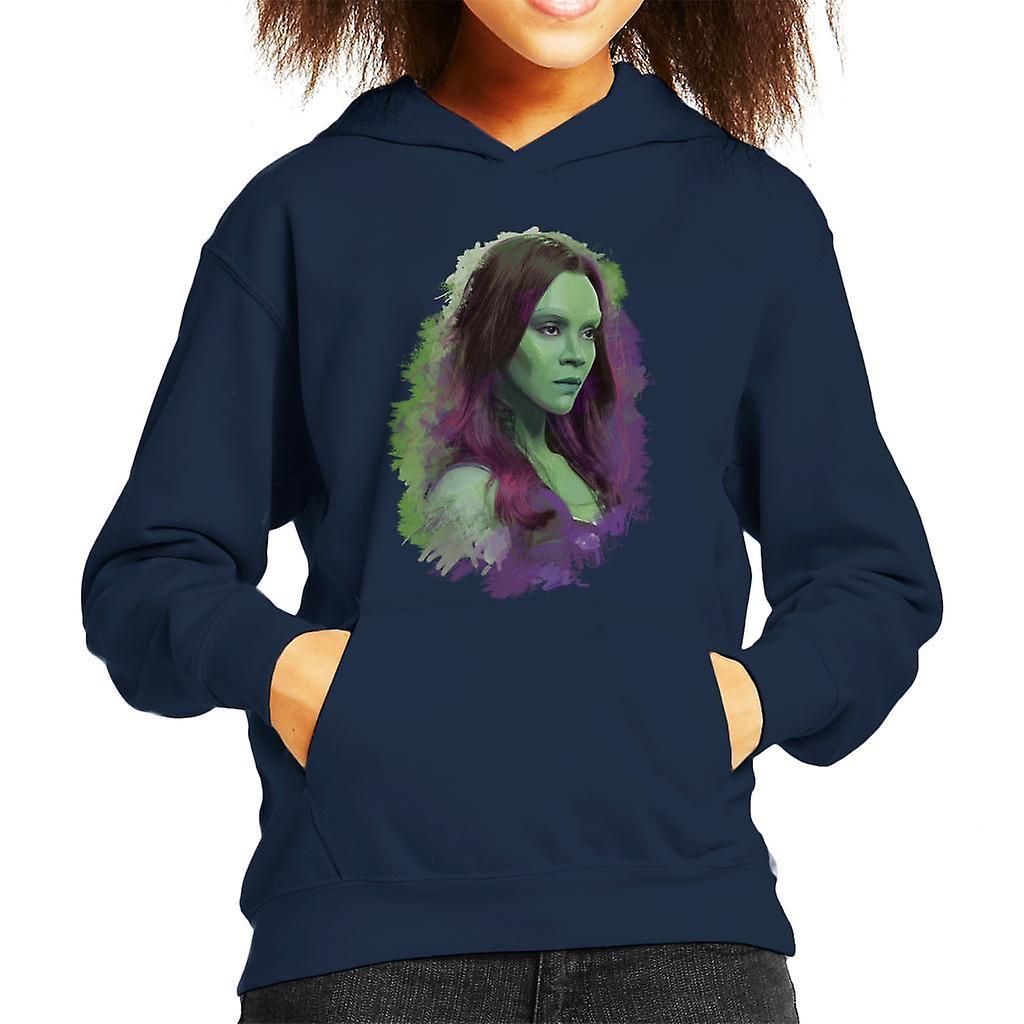 Marvel Guardians Of The Galaxy Vol 2 Gamora Kid's Hooded Sweatshirt Navy Blue Small (5-6 yrs)