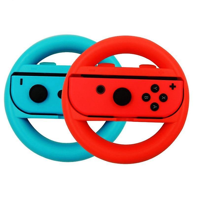 Slowmoose Nintendo Switch Racing Game - Wheel Controller, Ns Joy-con Grip Cart Holder Red