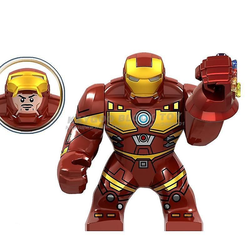 Slowmoose Large Figures Building Block Super Hero, Thanos, Hulk, Iron, Spiderman, Batman, IRON MAN