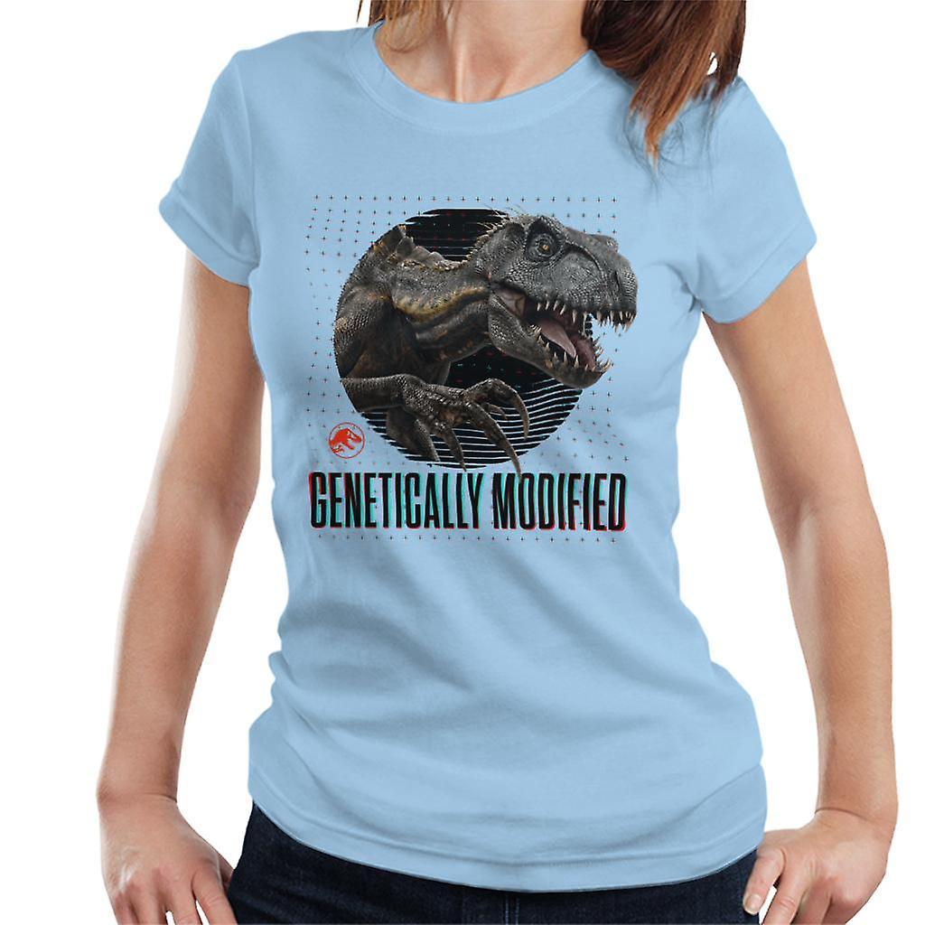 Jurassic Park Genetically Modified Women's T-Shirt Sky Blue XX-Large