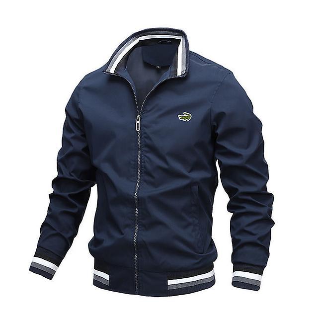 Coats 2023 Bomber Jacket New Jacket Men Spring Men's Fitness Sweatshirts Unisex Zipper Jackethip Hop Jackets Man Streetwear Veste Navy Blue xxxL