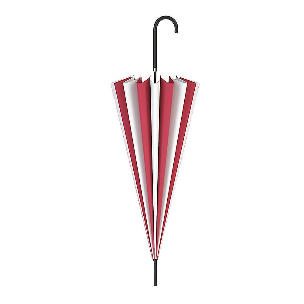 Cloud Xiang Long Handle Striped Pagoda-umbrella Strong Windproof-rain Colorful Umbrellas For Sun Rainy Day Red white