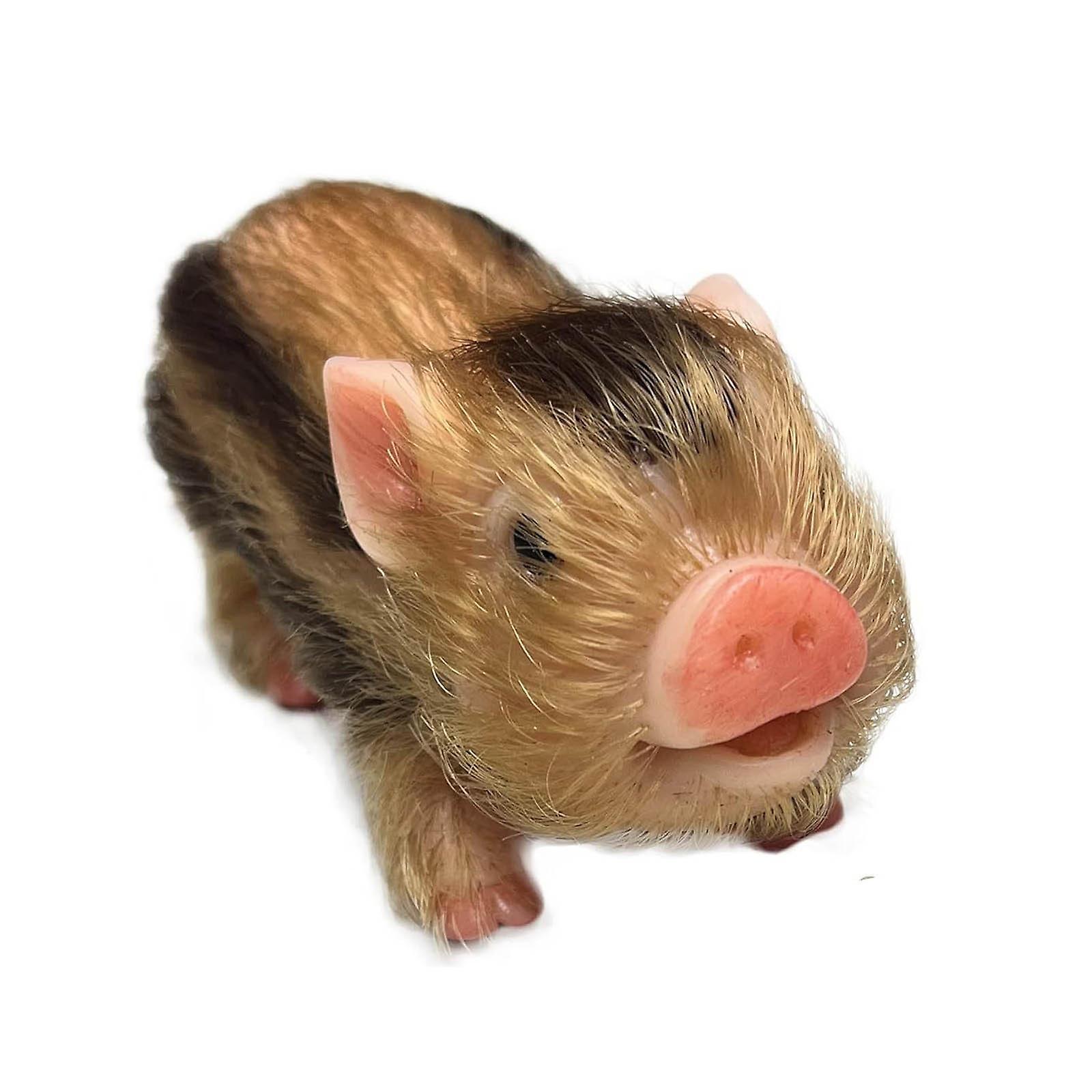 unbrand Mardi Gras Gifts Lifelike Mini Pig Doll 5 Inch Full Silicone Soft Reborn Doll Mini Lifelike Newborn Cute Realistic Real Toddler Pig Toy Wit...