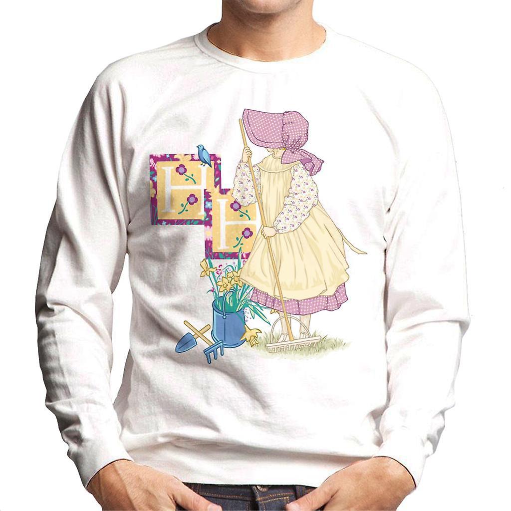 Holly Hobbie Gardening Men's Sweatshirt White Large