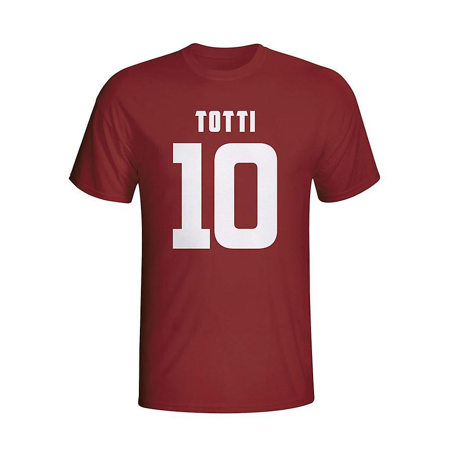 Gildan Francesco Totti Roma Hero T-shirt (maroon) Large (42-44 inch)