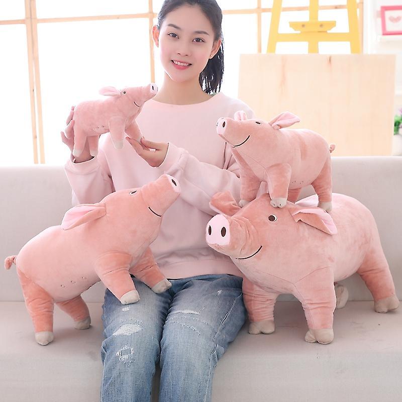 Yosicl 40/50/60cm Simulation Plush Pig Toy Soft Stuffed Animal Pink Pig Doll Cute Pig Pillow Kids Toy Creative Birthday Gift For Girl 25cm