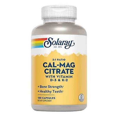 Solaray Cal-Mag Citrate, 180 Caps (Pack of 1)