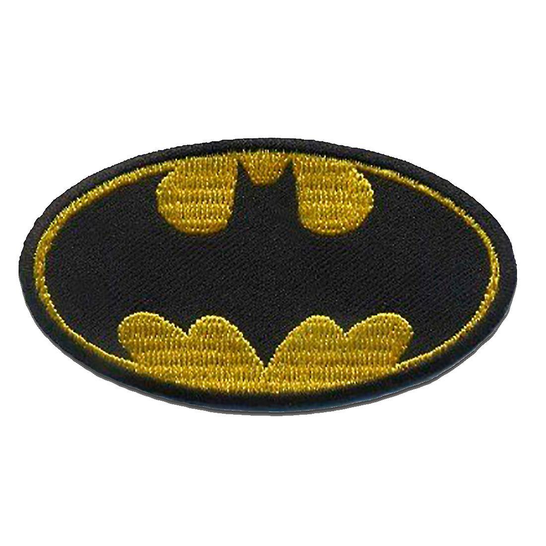 Patch / iron-on patch - Batman "Logo" - yellow - 7.8 x 4.3 cm - Iron-on patches