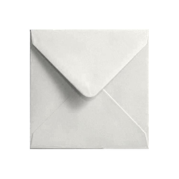 ColorSono White Gummed 155mm Square Coloured White Envelopes. 100gsm FSC Sustainable Paper. 155mm x 155mm. Banker Style Envelope. 50