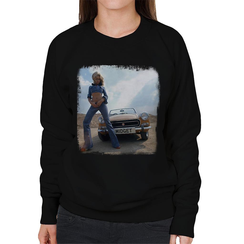 MG Midget British Motor Heritage Women's Sweatshirt Black X-Large