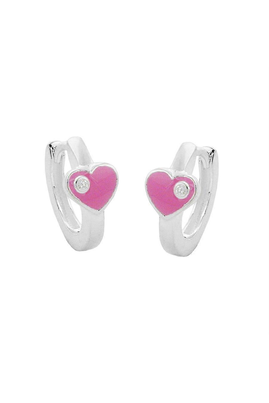 Gallay Hoop Earrings Heart 6mm Silver 925 - Gl90874