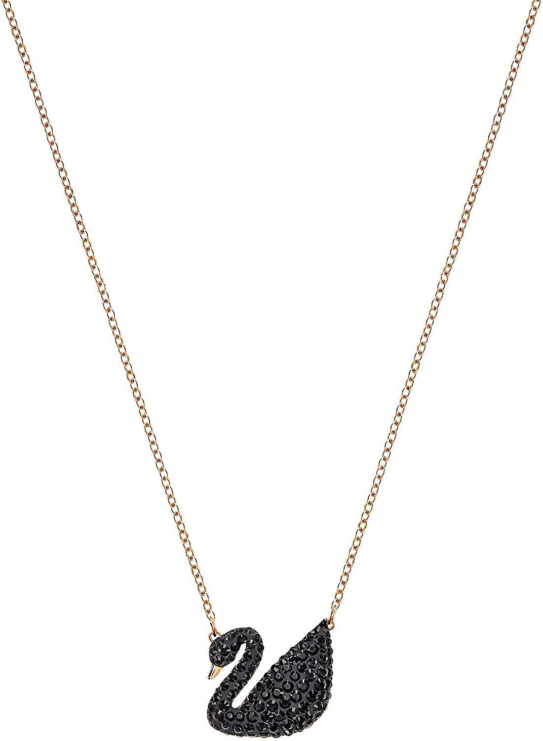 Axxx Women's Iconic Black Swan Collection Necklaces Facet Swan Necklace