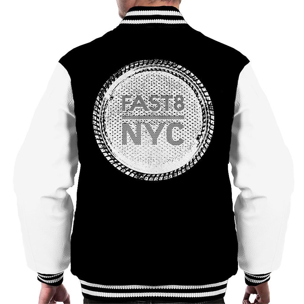 Fast & Furious Fast and Furious Fast 8 NYC Men's Varsity Jacket Black/White X-Large