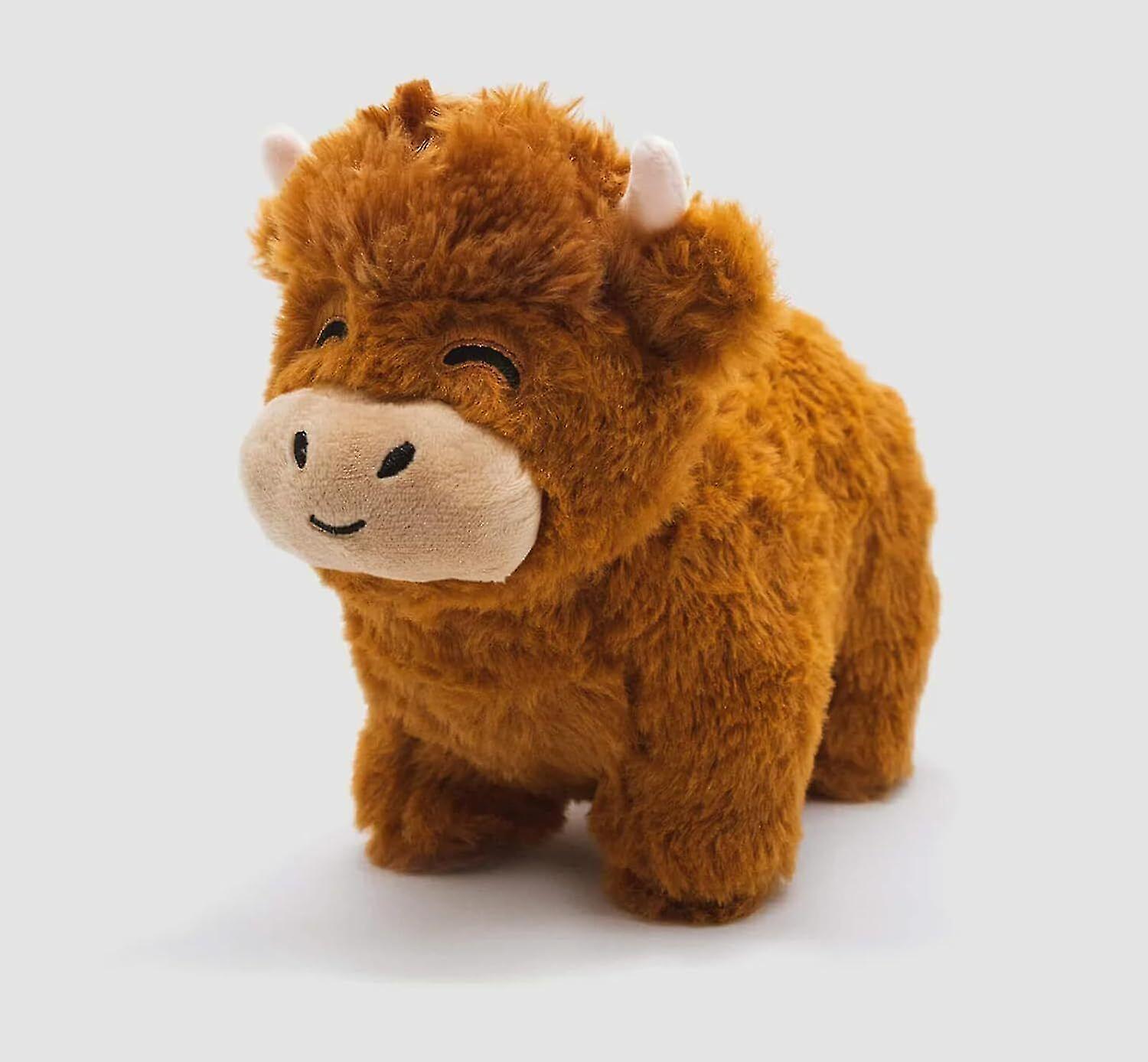 Wtowin Adopt A Highland Cow Plush, Cute Cow Stuffed Animal Fluffy Cow Figure Toys yak boxed