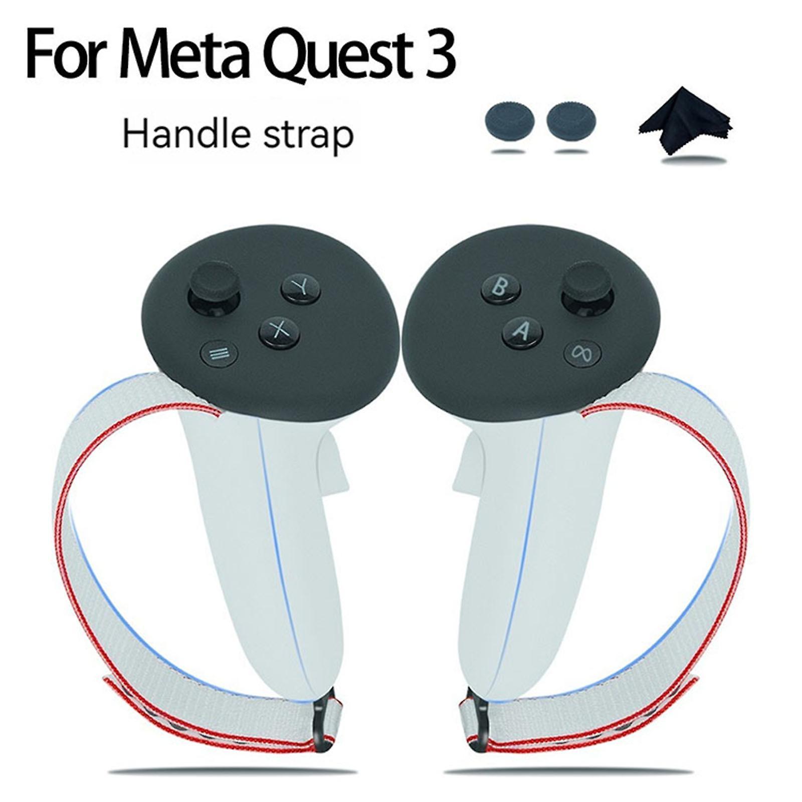 Lichifit VR Controller Grips Battery Cover with Adjustable Active Straps for Meta Quest 3 Accessories